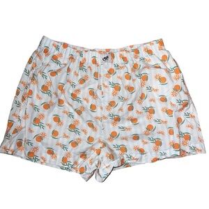Better Together “Sip, Sip, Hooray” Boxer Shorts PJ Shorts Pockets Oranges Large